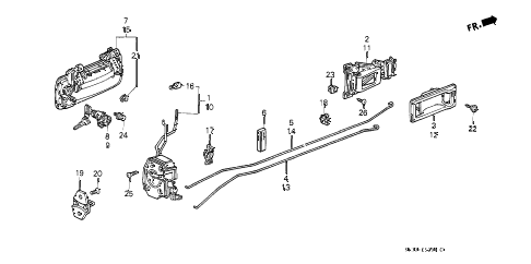 1989 civic DX 3 DOOR 5MT DOOR LOCK diagram 1989 civic DX 3 DOOR 5MT DOOR LOCK diagram