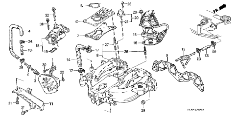 1990 civic STD 3 DOOR 4MT INTAKE MANIFOLD (1) diagram 1990 civic STD 3 DOOR 4MT INTAKE MANIFOLD (1) diagram