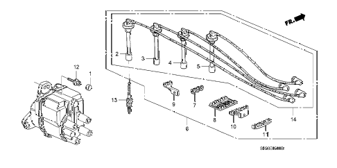 1988 civic DX 3 DOOR 5MT HIGH TENSION CORD - SPARK PLUG diagram 1988 civic DX 3 DOOR 5MT HIGH TENSION CORD - SPARK PLUG diagram