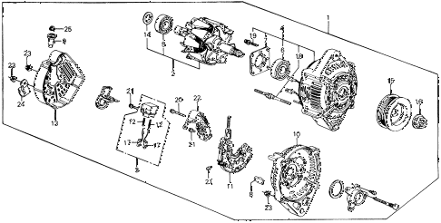 1991 civic DX 3 DOOR 5MT ALTERNATOR (DENSO) diagram 1991 civic DX 3 DOOR 5MT ALTERNATOR (DENSO) diagram