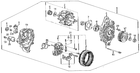 1990 civic DX 3 DOOR 4AT ALTERNATOR (MITSUBISHI) diagram 1990 civic DX 3 DOOR 4AT ALTERNATOR (MITSUBISHI) diagram