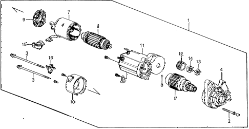 1989 civic SI 3 DOOR 5MT STARTER MOTOR (DENSO) (1) diagram 1989 civic SI 3 DOOR 5MT STARTER MOTOR (DENSO) (1) diagram