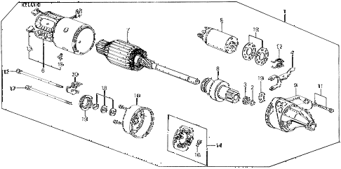 1990 civic DX 3 DOOR 4AT STARTER MOTOR (HITACHI) diagram 1990 civic DX 3 DOOR 4AT STARTER MOTOR (HITACHI) diagram