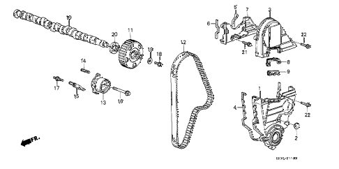1988 civic STD 3 DOOR 4MT CAMSHAFT - TIMING BELT diagram 1988 civic STD 3 DOOR 4MT CAMSHAFT - TIMING BELT diagram