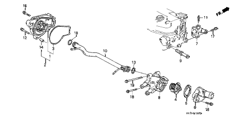 1990 civic STD 3 DOOR 4MT WATER PUMP - THERMOSTAT diagram 1990 civic STD 3 DOOR 4MT WATER PUMP - THERMOSTAT diagram