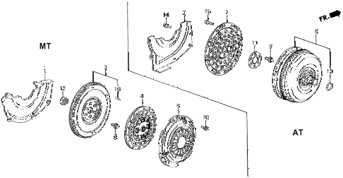 1989 civic SI 3 DOOR 5MT MT CLUTCH - TORQUE CONVERTER diagram 1989 civic SI 3 DOOR 5MT MT CLUTCH - TORQUE CONVERTER diagram
