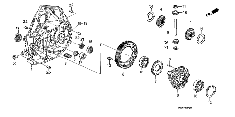 1990 civic DX 3 DOOR 5MT MT CLUTCH HOUSING - DIFFERENTIAL diagram 1990 civic DX 3 DOOR 5MT MT CLUTCH HOUSING - DIFFERENTIAL diagram