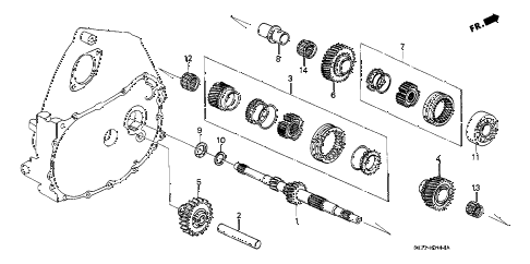1991 civic DX 3 DOOR 5MT 5MT MAINSHAFT diagram 1991 civic DX 3 DOOR 5MT 5MT MAINSHAFT diagram