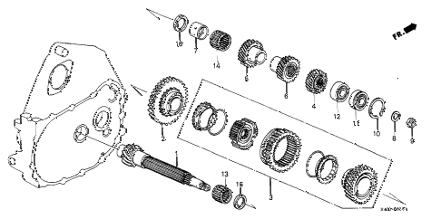 1989 civic SI 3 DOOR 5MT 5MT COUNTERSHAFT diagram 1989 civic SI 3 DOOR 5MT 5MT COUNTERSHAFT diagram