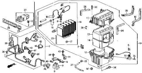1988 civic STD 3 DOOR 4MT A/C UNIT diagram 1988 civic STD 3 DOOR 4MT A/C UNIT diagram