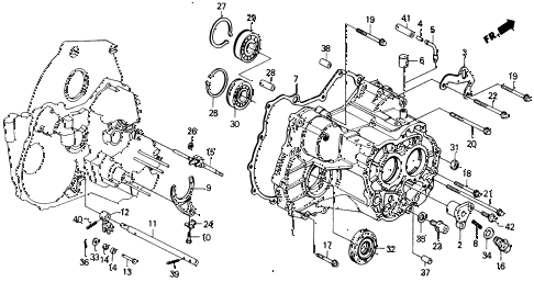 1989 civic LX 4 DOOR 4AT AT TRANSMISSION HOUSING diagram 1989 civic LX 4 DOOR 4AT AT TRANSMISSION HOUSING diagram