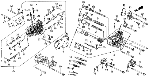 1990 civic DX 4 DOOR 4AT AT SECONDARY BODY - SERVO BODY diagram 1990 civic DX 4 DOOR 4AT AT SECONDARY BODY - SERVO BODY diagram