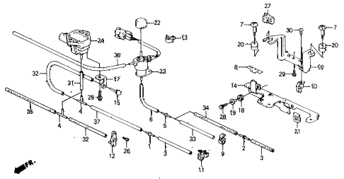 1990 civic DX 4 DOOR 4AT CONTROL DEVICE (1) diagram 1990 civic DX 4 DOOR 4AT CONTROL DEVICE (1) diagram