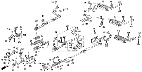 1989 civic LX 4 DOOR 4AT EXHAUST SYSTEM diagram 1989 civic LX 4 DOOR 4AT EXHAUST SYSTEM diagram