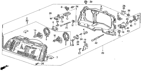 1991 civic DX 4 DOOR 5MT HEADLIGHT diagram 1991 civic DX 4 DOOR 5MT HEADLIGHT diagram