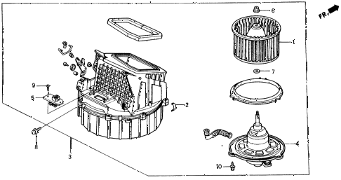 1989 civic DX 4 DOOR 5MT HEATER BLOWER diagram 1989 civic DX 4 DOOR 5MT HEATER BLOWER diagram