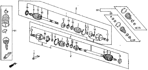 1991 civic DX 4 DOOR 5MT DRIVESHAFT diagram 1991 civic DX 4 DOOR 5MT DRIVESHAFT diagram