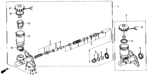 1988 civic DX 4 DOOR 4AT BRAKE MASTER CYLINDER diagram 1988 civic DX 4 DOOR 4AT BRAKE MASTER CYLINDER diagram