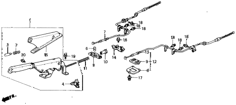 1990 civic LX 4 DOOR 4AT PARKING BRAKE diagram 1990 civic LX 4 DOOR 4AT PARKING BRAKE diagram