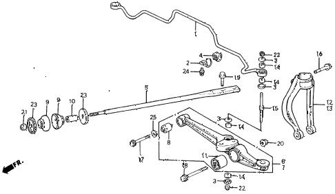 1990 civic LX 4 DOOR 4AT FRONT LOWER ARM diagram 1990 civic LX 4 DOOR 4AT FRONT LOWER ARM diagram