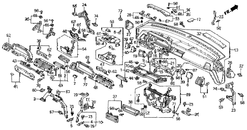 1990 civic DX 4 DOOR 4AT INSTRUMENT PANEL diagram 1990 civic DX 4 DOOR 4AT INSTRUMENT PANEL diagram