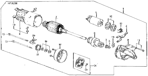 1989 civic LX 4 DOOR 4AT STARTER MOTOR (HITACHI) (4) diagram 1989 civic LX 4 DOOR 4AT STARTER MOTOR (HITACHI) (4) diagram
