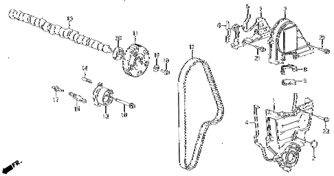 1989 civic LX 4 DOOR 4AT CAMSHAFT - TIMING BELT diagram 1989 civic LX 4 DOOR 4AT CAMSHAFT - TIMING BELT diagram