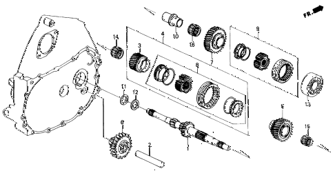 1989 civic DX 4 DOOR 5MT MT MAINSHAFT diagram 1989 civic DX 4 DOOR 5MT MT MAINSHAFT diagram