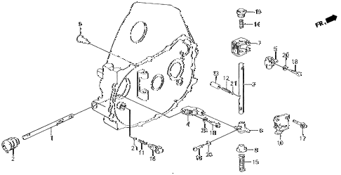 1991 civic LX 4 DOOR 5MT MT SHIFT ROD - SHIFT HOLDER diagram 1991 civic LX 4 DOOR 5MT MT SHIFT ROD - SHIFT HOLDER diagram