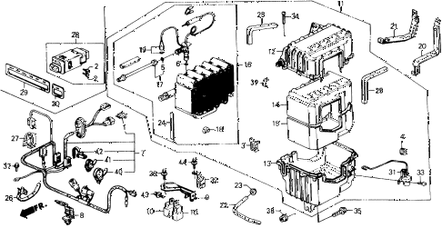 1989 civic LX 4 DOOR 4AT A/C UNIT diagram 1989 civic LX 4 DOOR 4AT A/C UNIT diagram