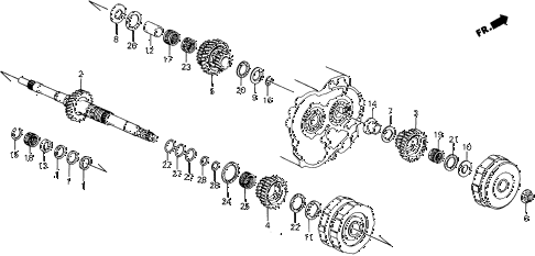1988 civic **(WAGOVAN) 5 DOOR 4AT AT MAINSHAFT GEARS 2WD diagram 1988 civic **(WAGOVAN) 5 DOOR 4AT AT MAINSHAFT GEARS 2WD diagram