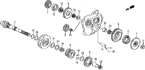 1988 civic **(WAGOVAN) 5 DOOR 4AT AT COUNTERSHAFT 2WD diagram 1988 civic **(WAGOVAN) 5 DOOR 4AT AT COUNTERSHAFT 2WD diagram