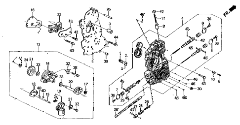 1988 civic **(WAGOVAN) 5 DOOR 4AT AT MAIN VALVE BODY - GOVERNOR 2WD diagram 1988 civic **(WAGOVAN) 5 DOOR 4AT AT MAIN VALVE BODY - GOVERNOR 2WD diagram