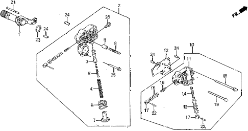 1988 civic DX 5 DOOR 4AT AT REGULATOR - LOCK-UP VALVE 2WD diagram 1988 civic DX 5 DOOR 4AT AT REGULATOR - LOCK-UP VALVE 2WD diagram