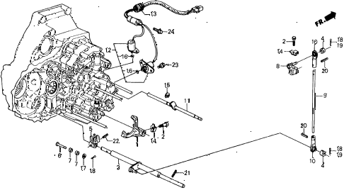 1989 civic 4WD(1600) 5 DOOR 4AT AT CHANGE ROD 4WD diagram 1989 civic 4WD(1600) 5 DOOR 4AT AT CHANGE ROD 4WD diagram