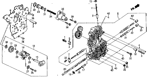1990 civic 4WD(1600) 5 DOOR 4AT AT MAIN VALVE BODY diagram 1990 civic 4WD(1600) 5 DOOR 4AT AT MAIN VALVE BODY diagram