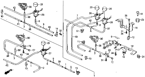 1989 civic DX 5 DOOR 5MT CONTROL DEVICE STAY (1) 2WD diagram 1989 civic DX 5 DOOR 5MT CONTROL DEVICE STAY (1) 2WD diagram