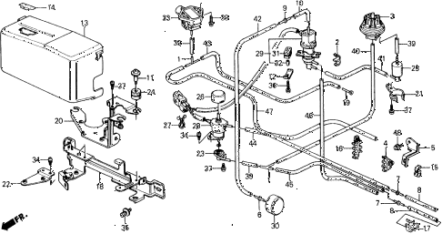 1990 civic DX 5 DOOR 4AT CONTROL DEVICE STAY (2) 2WD diagram 1990 civic DX 5 DOOR 4AT CONTROL DEVICE STAY (2) 2WD diagram