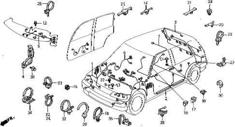 1988 civic **(WAGOVAN) 5 DOOR 4AT WIRE HARNESS diagram 1988 civic **(WAGOVAN) 5 DOOR 4AT WIRE HARNESS diagram