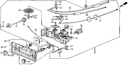 1989 civic DX 5 DOOR 5MT HEATER CONTROL diagram 1989 civic DX 5 DOOR 5MT HEATER CONTROL diagram