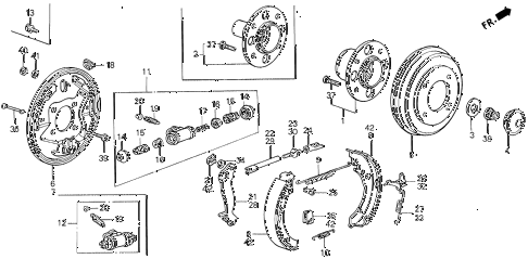 1988 civic DX 5 DOOR 4AT REAR BRAKE diagram 1988 civic DX 5 DOOR 4AT REAR BRAKE diagram