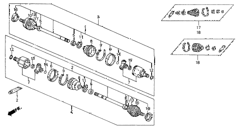 1990 civic 4WD(1600) 5 DOOR 4AT REAR DRIVESHAFT 4WD diagram 1990 civic 4WD(1600) 5 DOOR 4AT REAR DRIVESHAFT 4WD diagram