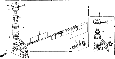 1988 civic **(WAGOVAN) 5 DOOR 4AT BRAKE MASTER CYLINDER diagram 1988 civic **(WAGOVAN) 5 DOOR 4AT BRAKE MASTER CYLINDER diagram