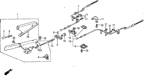 1989 civic **(WAGOVAN) 5 DOOR 5MT PARKING BRAKE diagram 1989 civic **(WAGOVAN) 5 DOOR 5MT PARKING BRAKE diagram