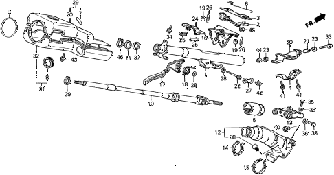 1988 civic DX 5 DOOR 4AT STEERING COLUMN diagram 1988 civic DX 5 DOOR 4AT STEERING COLUMN diagram