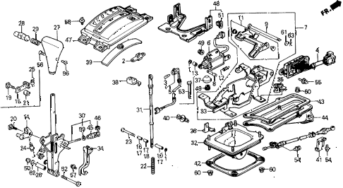 1990 civic DX 5 DOOR 4AT SELECT LEVER (1) 2WD diagram 1990 civic DX 5 DOOR 4AT SELECT LEVER (1) 2WD diagram
