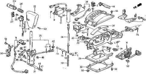 1989 civic 4WD(1600) 5 DOOR 4AT SELECT LEVER (2) 4WD diagram 1989 civic 4WD(1600) 5 DOOR 4AT SELECT LEVER (2) 4WD diagram