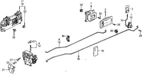 1988 civic **(WAGOVAN) 5 DOOR 5MT REAR DOOR LOCKS diagram 1988 civic **(WAGOVAN) 5 DOOR 5MT REAR DOOR LOCKS diagram