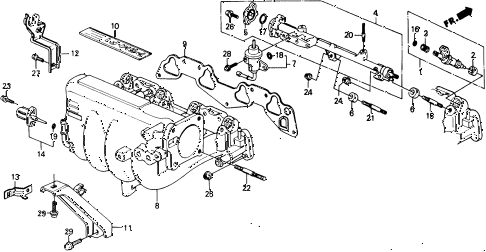 1990 civic 4WD(1600) 5 DOOR 4AT INTAKE MANIFOLD (2) 4WD diagram 1990 civic 4WD(1600) 5 DOOR 4AT INTAKE MANIFOLD (2) 4WD diagram