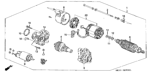 1990 civic 4WD(1600) 5 DOOR 4AT STARTER MOTOR (MITSUBA) diagram 1990 civic 4WD(1600) 5 DOOR 4AT STARTER MOTOR (MITSUBA) diagram